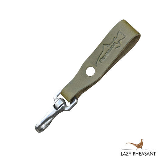 Leather Lanyard - Olive Mackerel Design