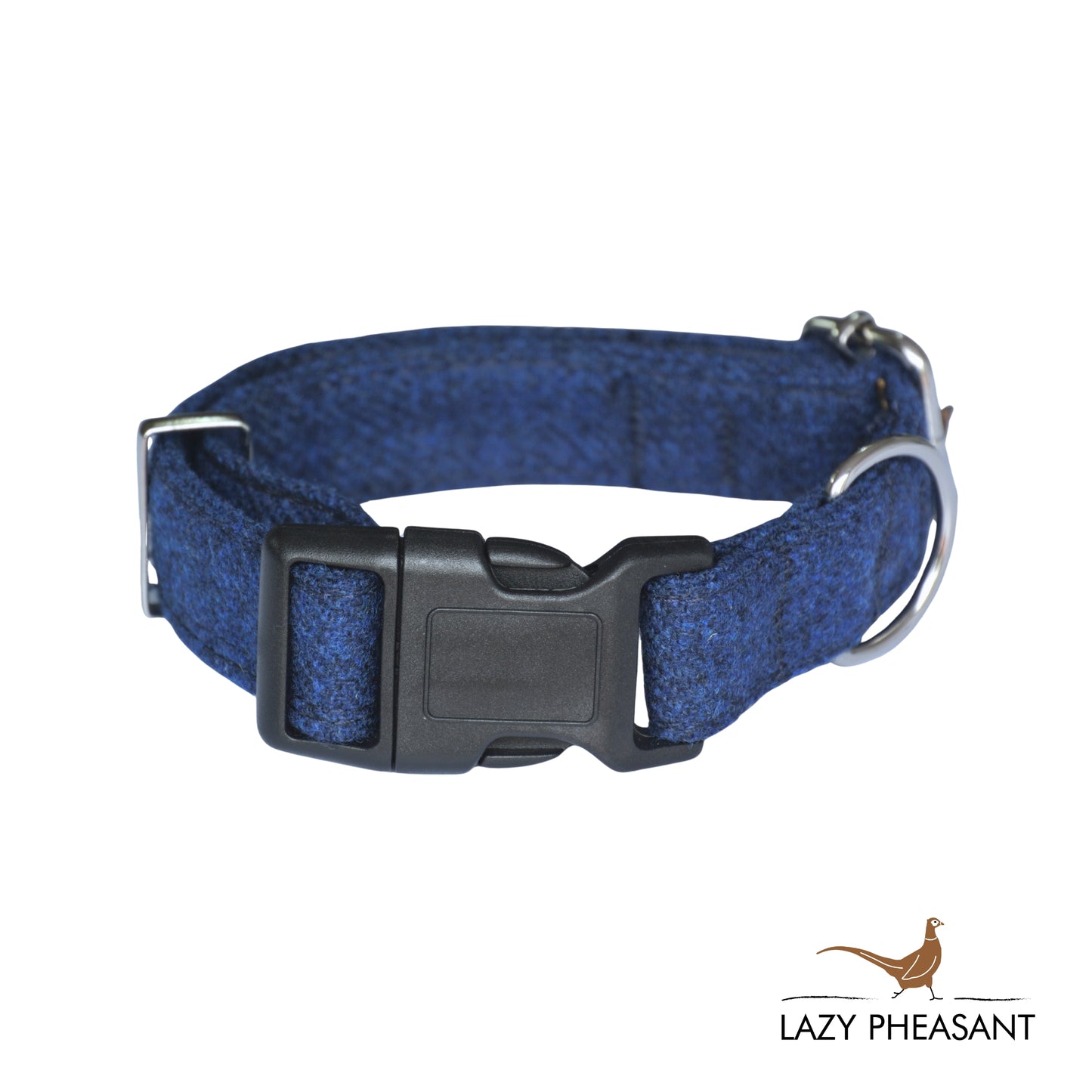 Tweed Dog Collar - Midnight Blue