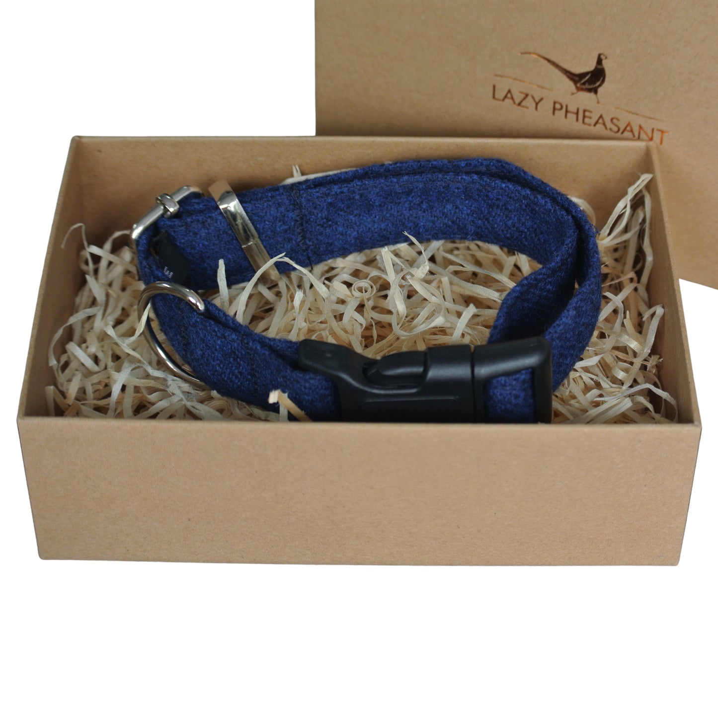 Tweed Dog Collar - Midnight Blue
