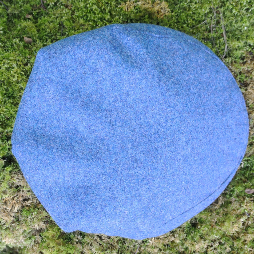Kids Tweed Flat Cap - Pacific Blue