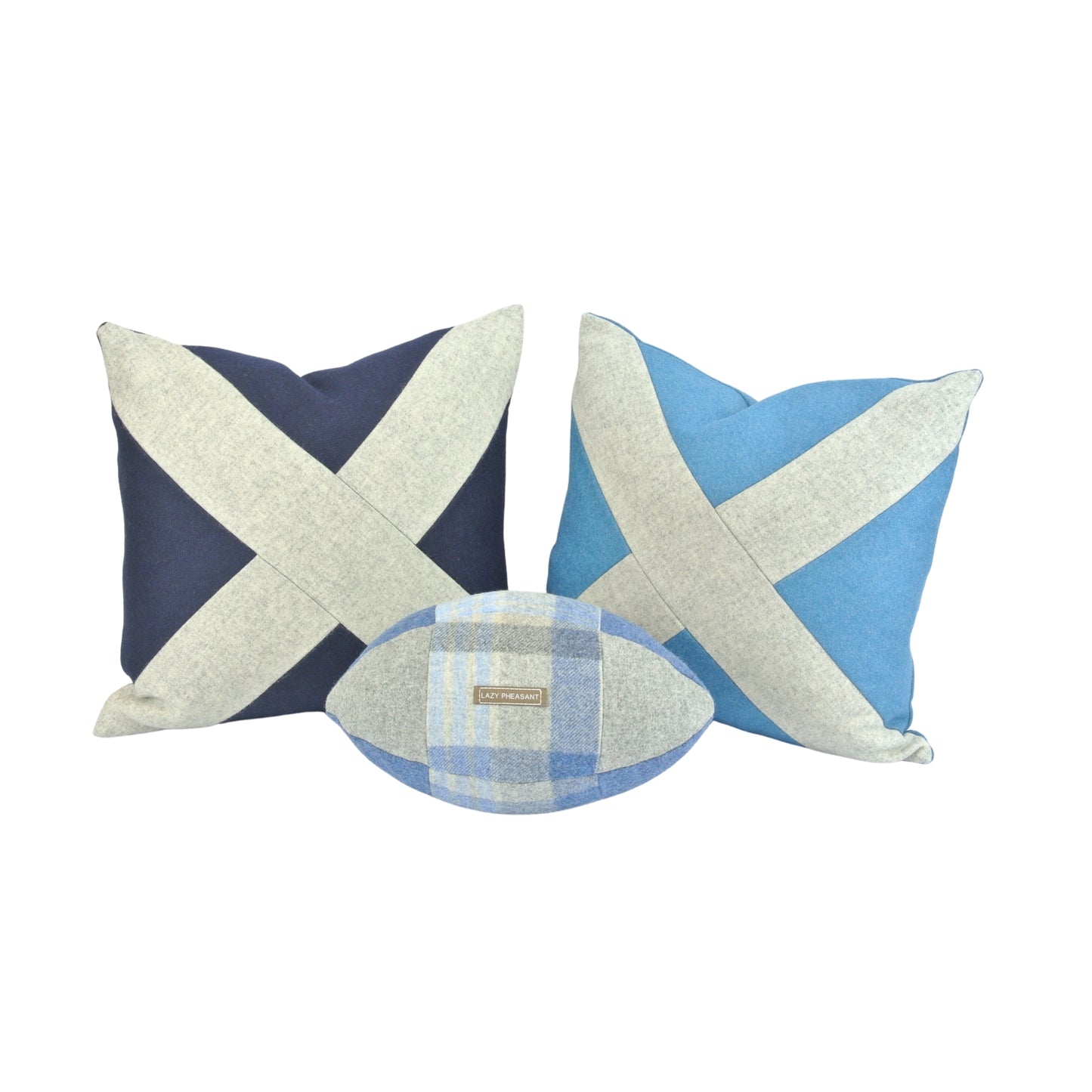 Rugby Ball Cushion - Blues