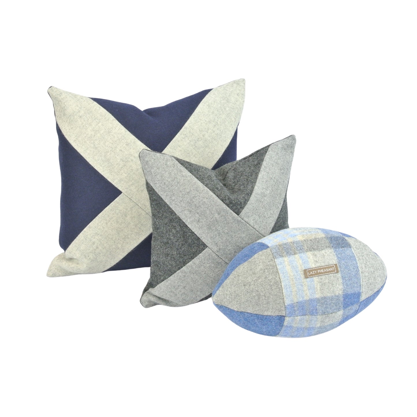 Rugby Ball Cushion - Blues