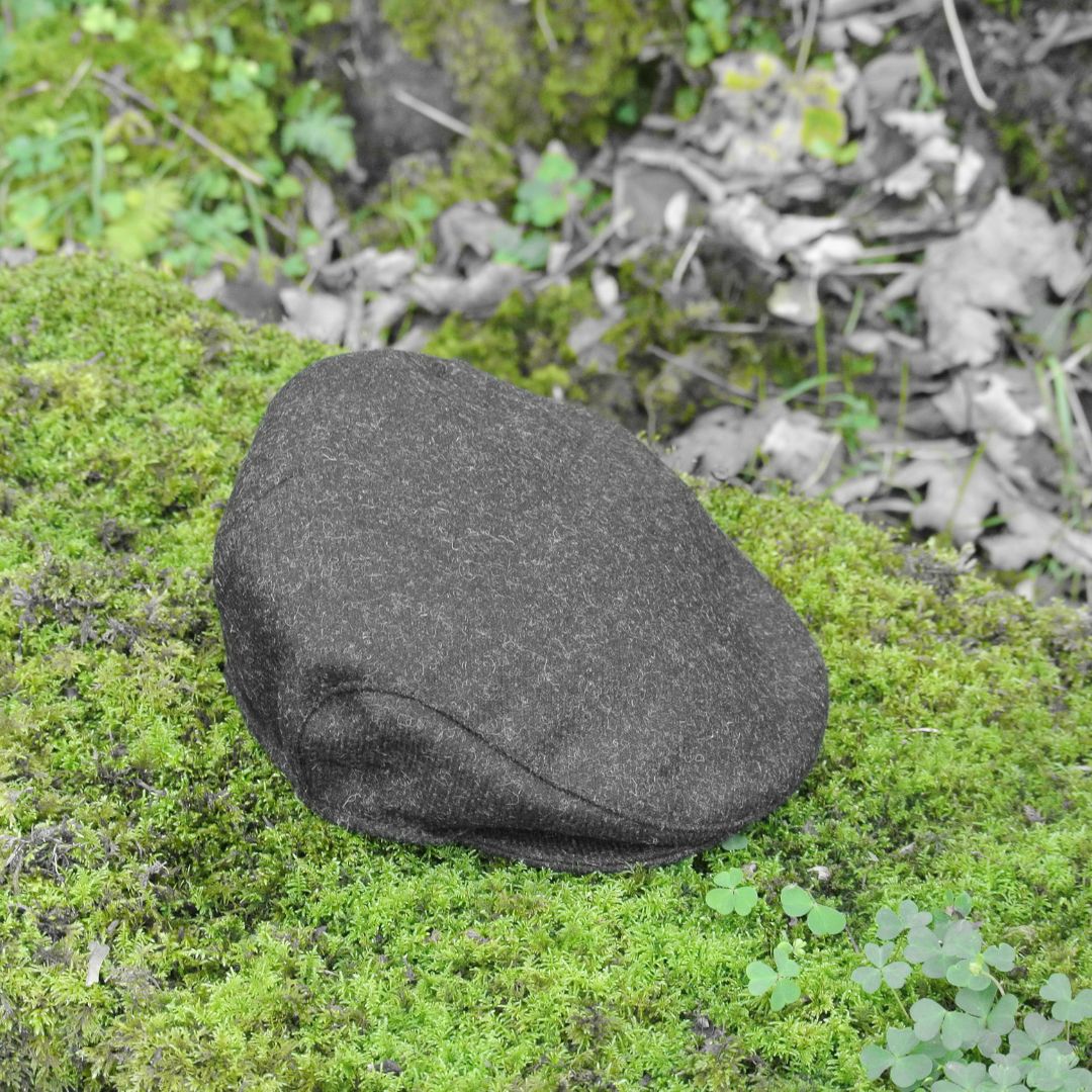 Tweed Flat Cap - Black