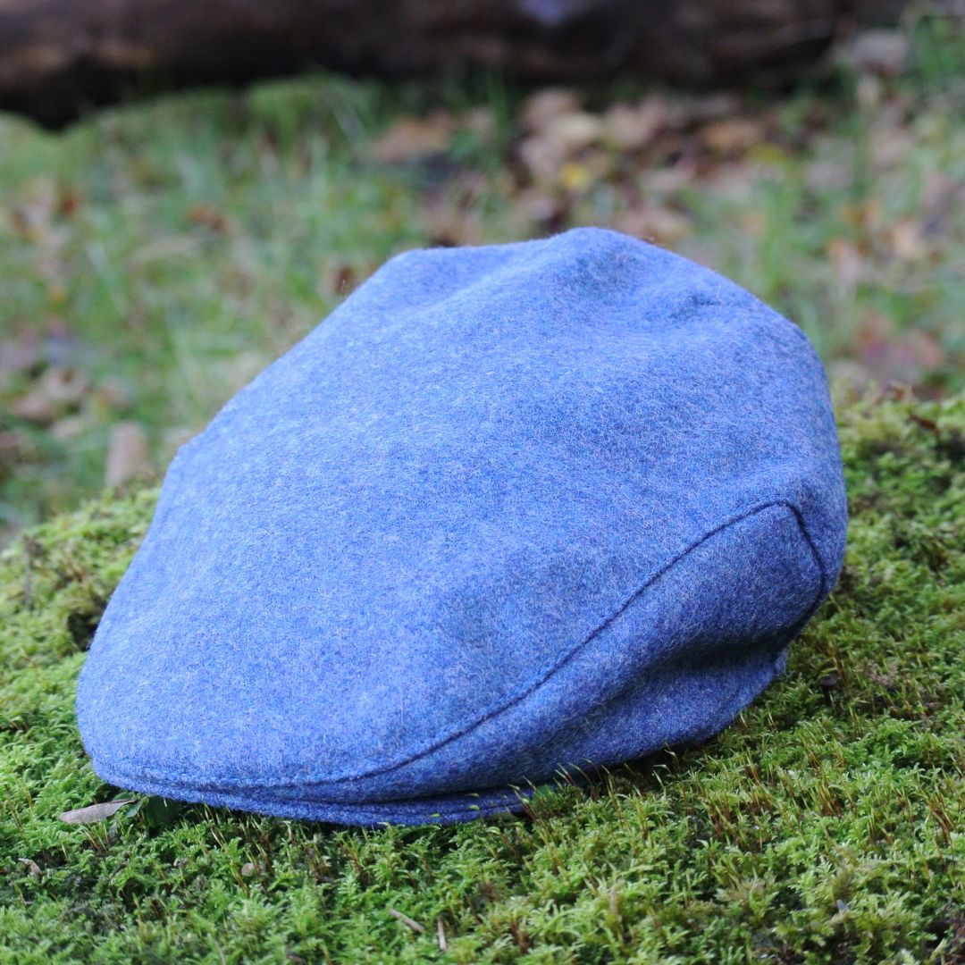 Tweed Flat Cap - Blue