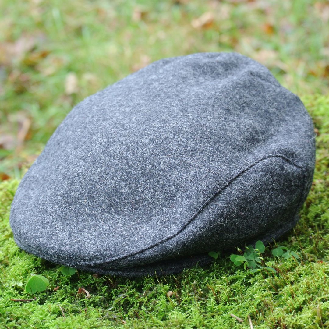 Tweed Flat Cap - Charcoal