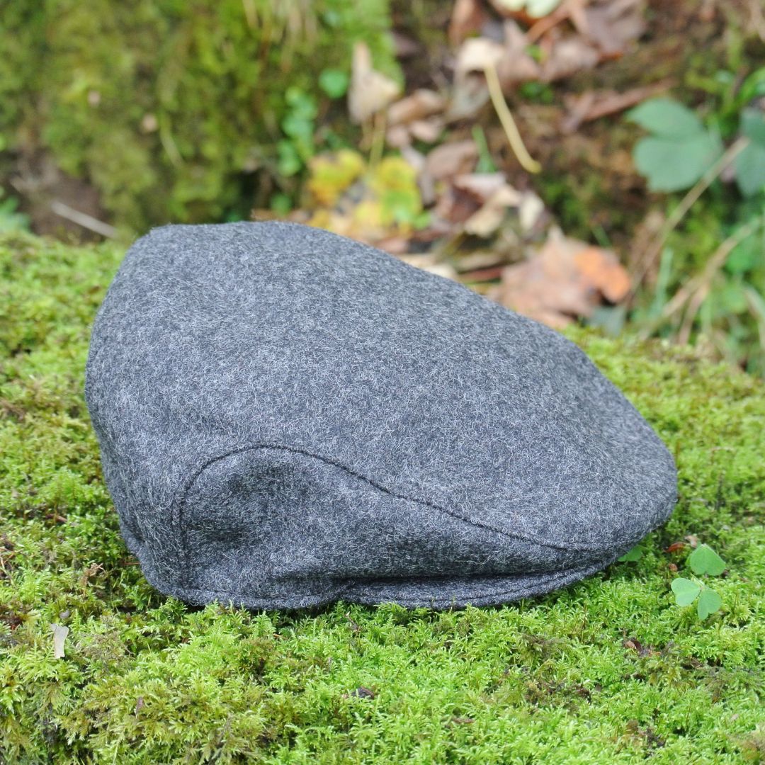 Tweed Flat Cap - Charcoal