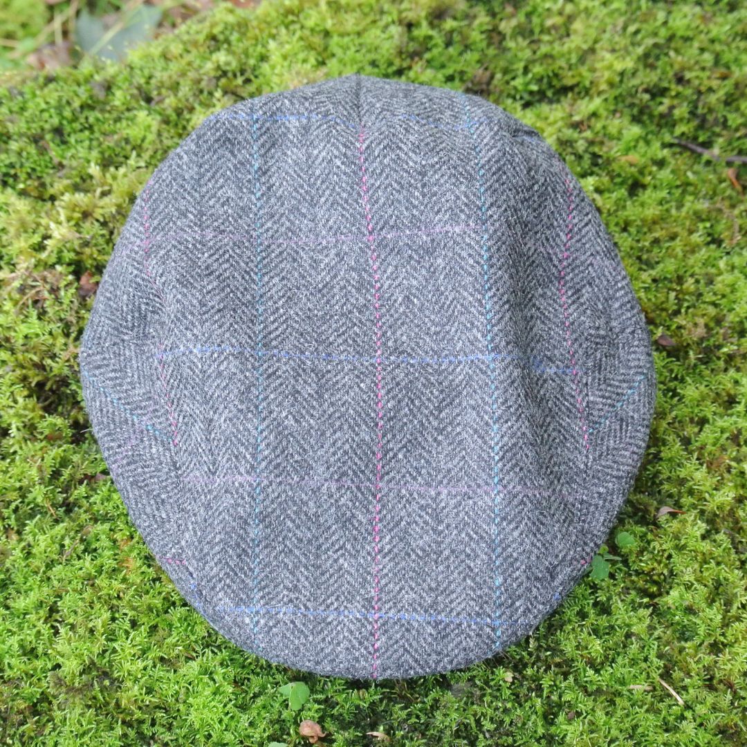 Tweed Flat Cap - Grey Windowpane