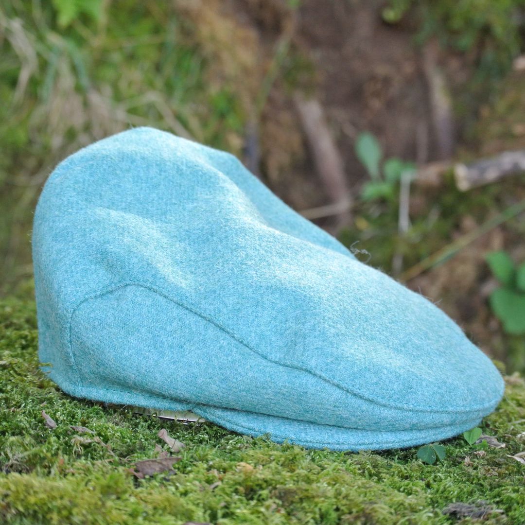 Tweed Flat Cap - Turquoise