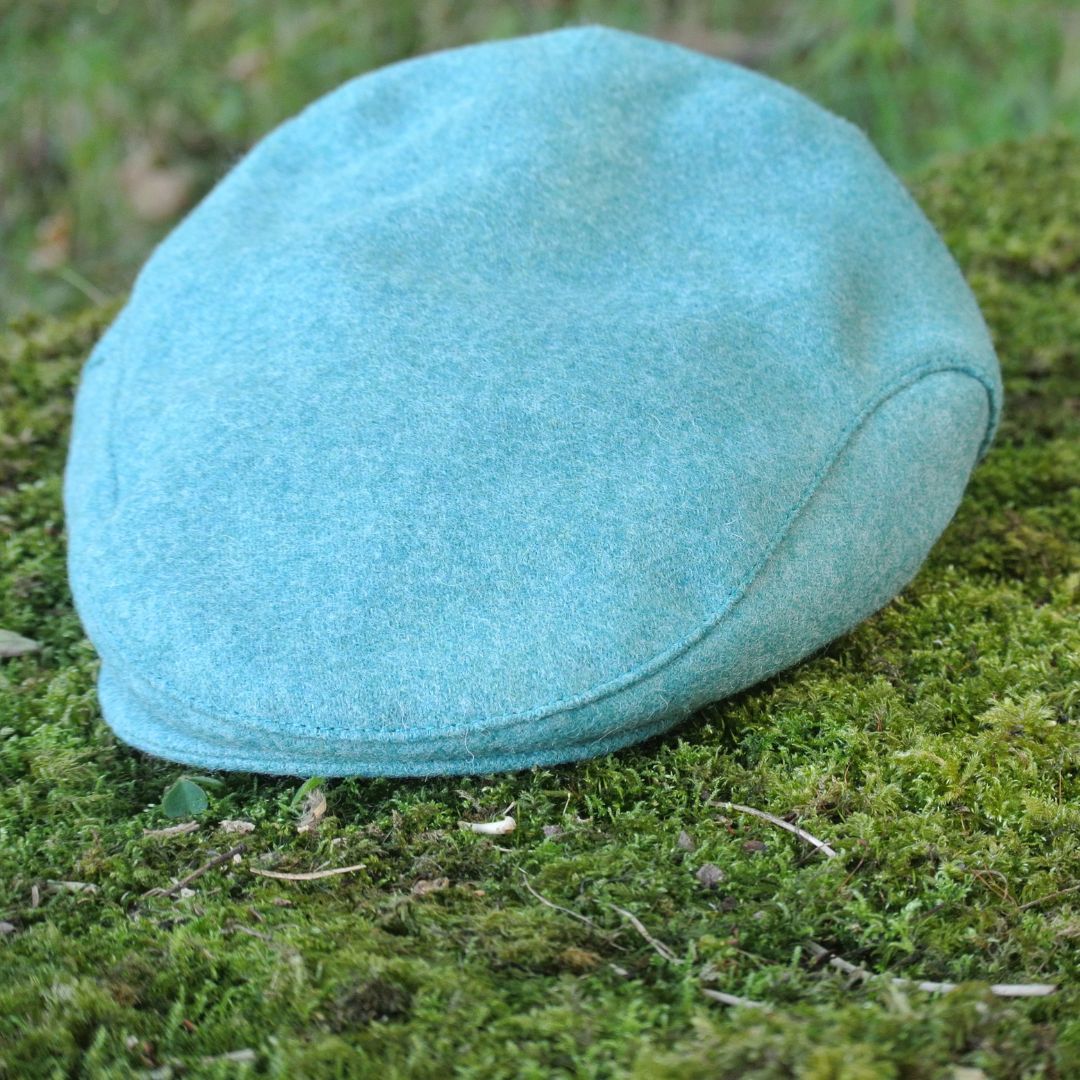 Tweed Flat Cap - Turquoise