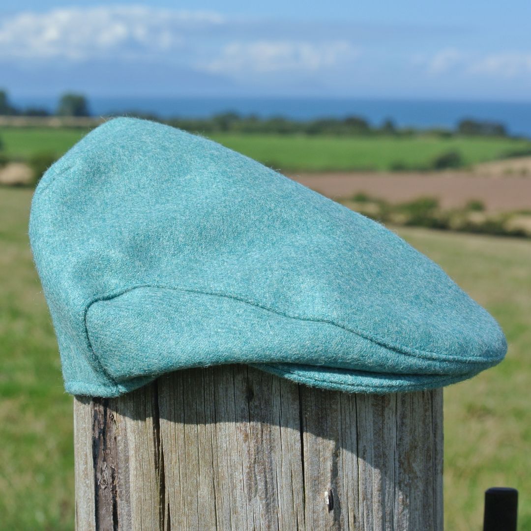 Tweed Flat Cap - Turquoise