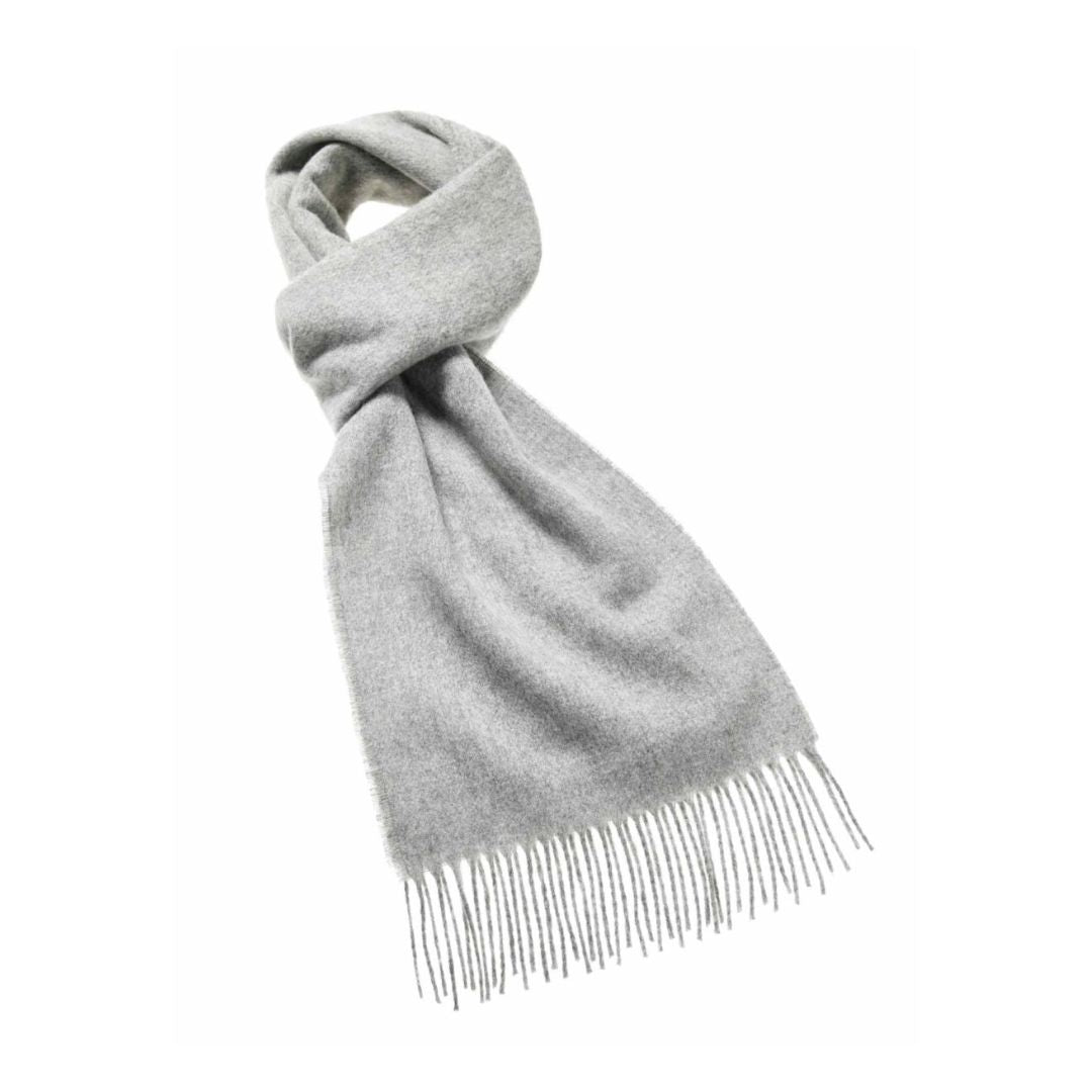 Merino Wool Scarf - Light Grey