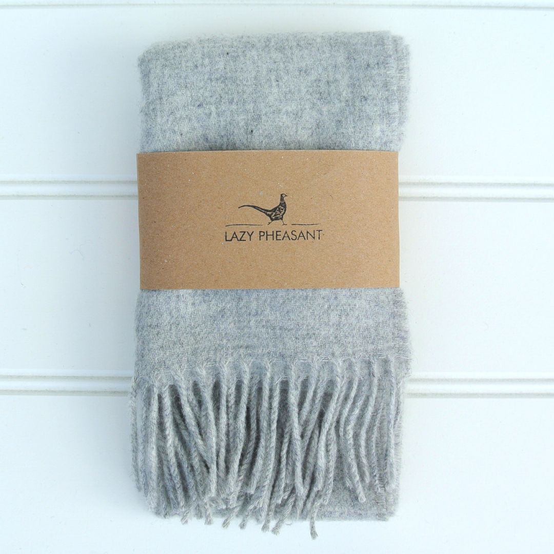 Merino Wool Scarf - Light Grey