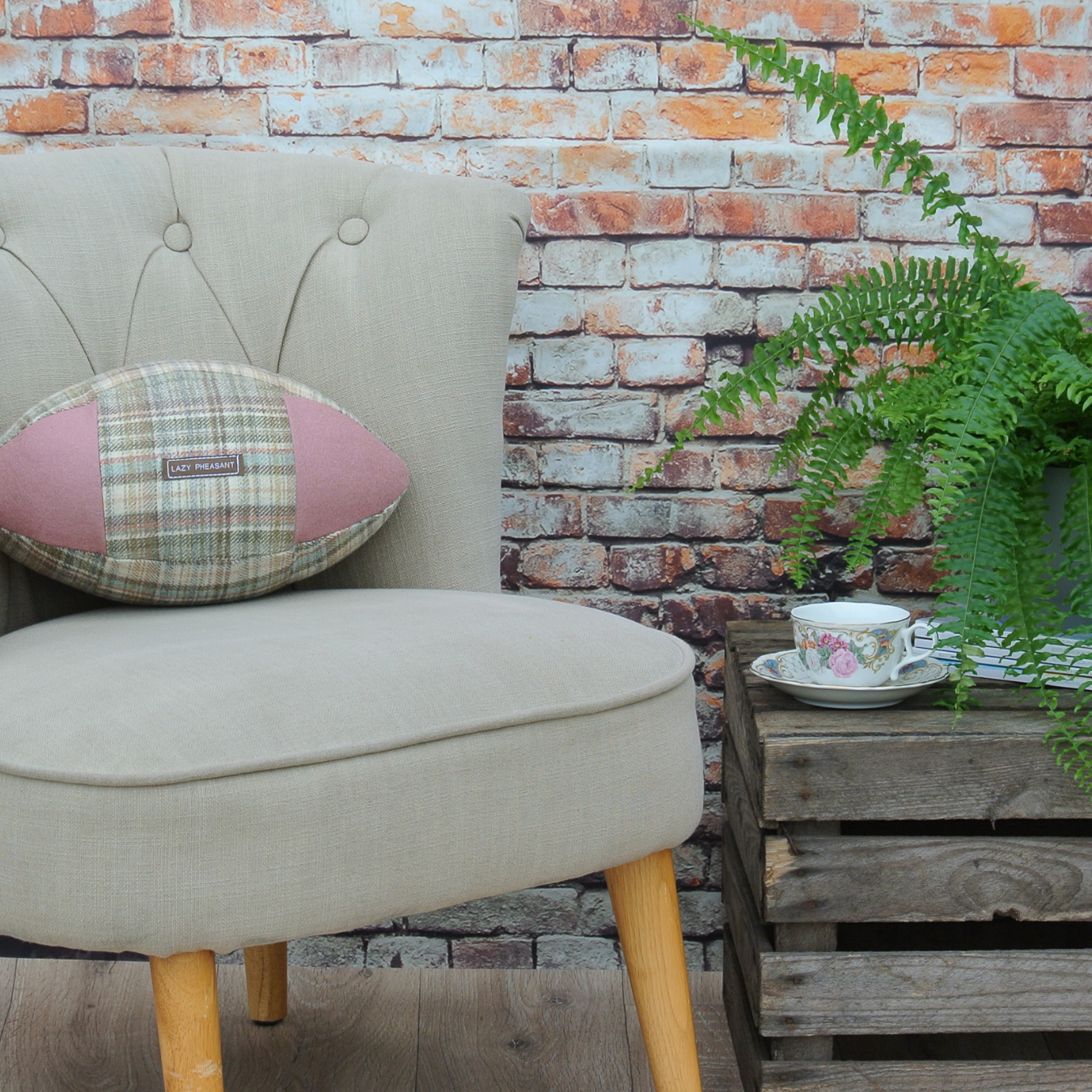 Rugby Ball Cushion - Belgravia - Mulberry Home