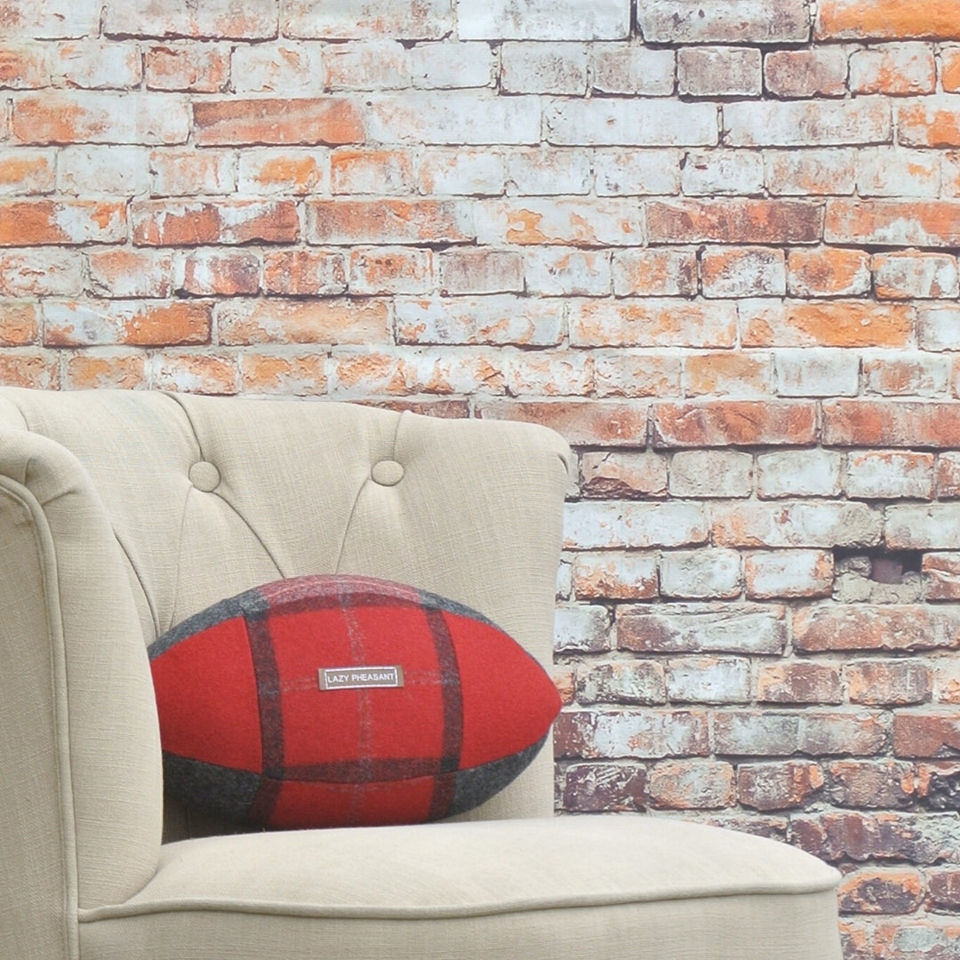 Rugby Ball Cushion - Oak