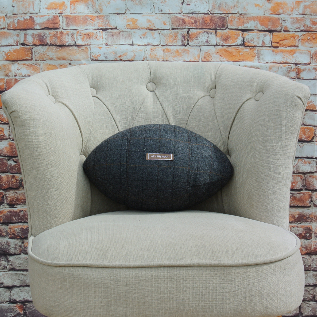 Rugby Ball Cushion - Blackheath (Cashmere)