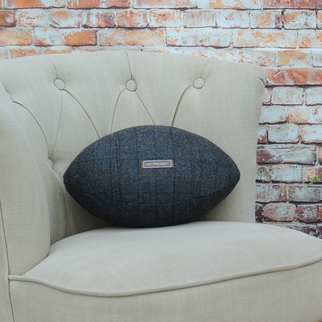 Rugby Ball Cushion - Blackheath (Cashmere)