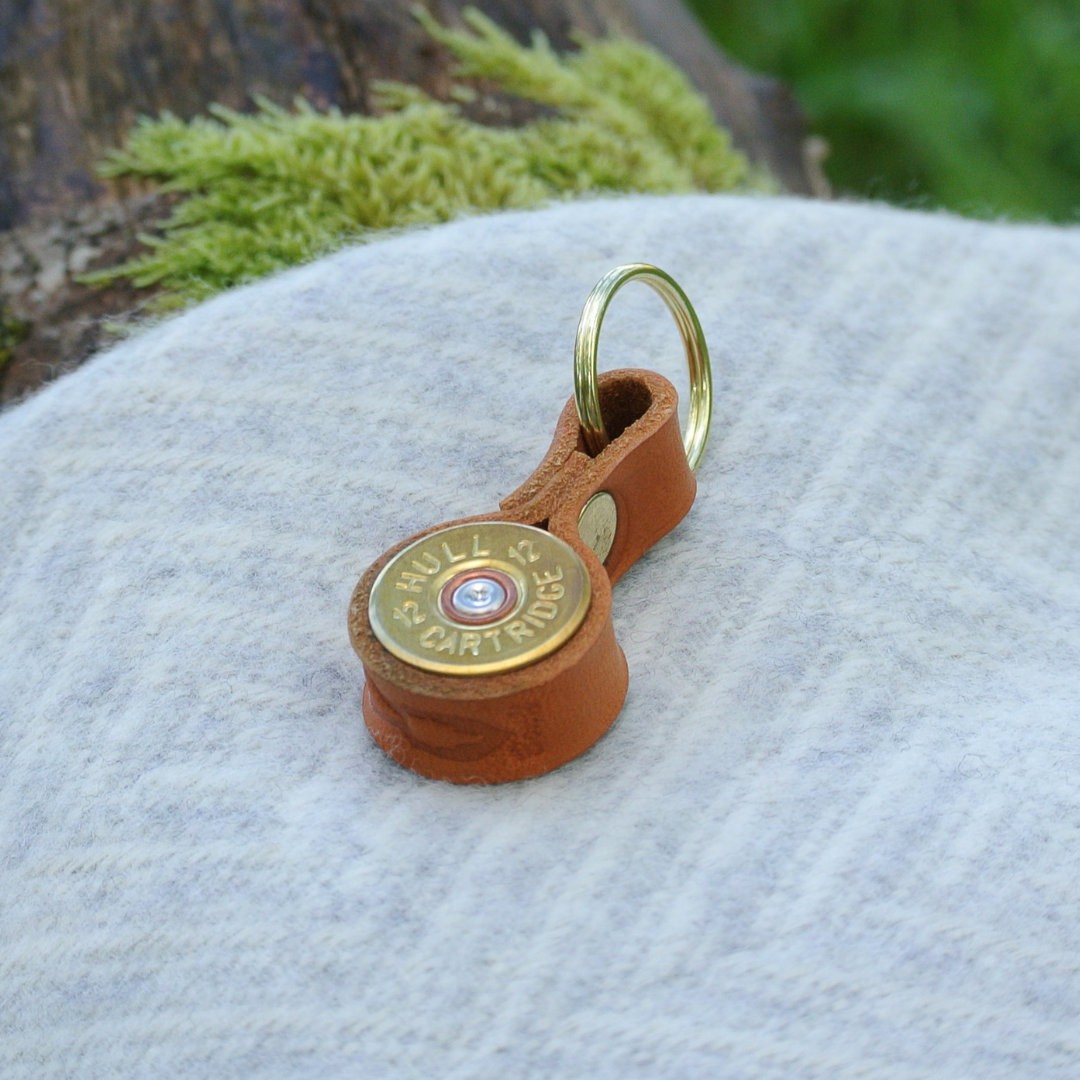 Cartridge Leather Key Ring