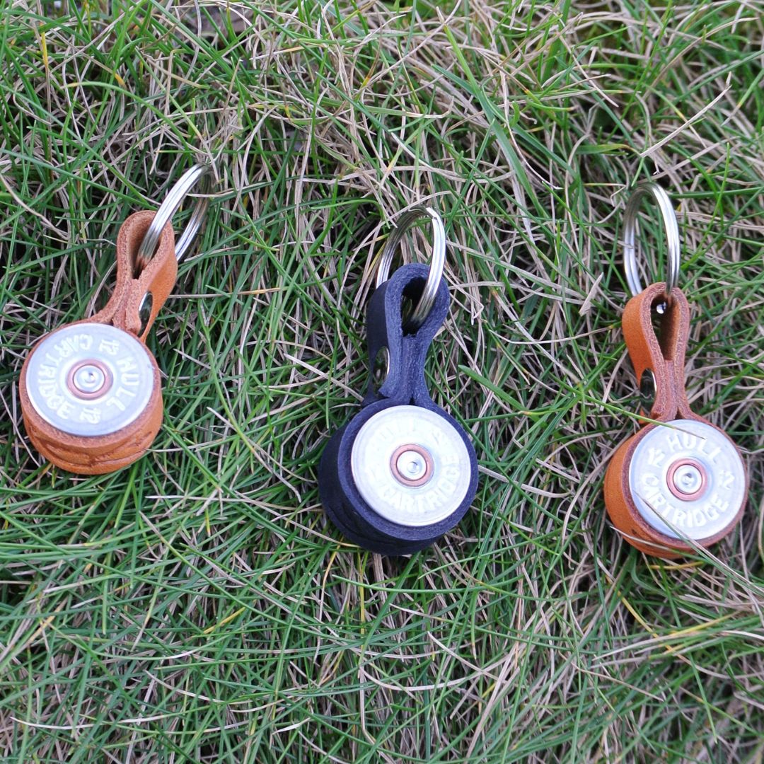 Cartridge Leather Key Ring