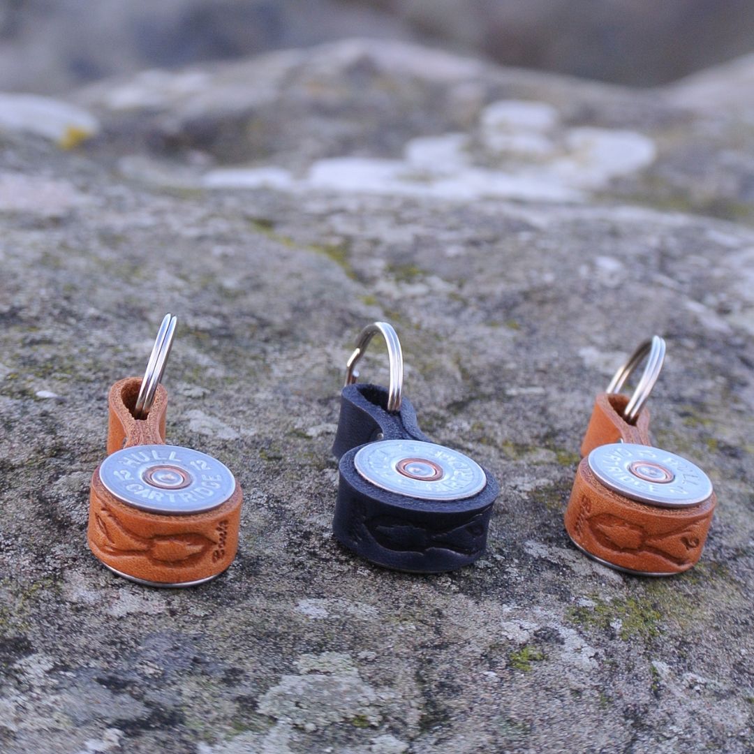 Cartridge Leather Key Ring