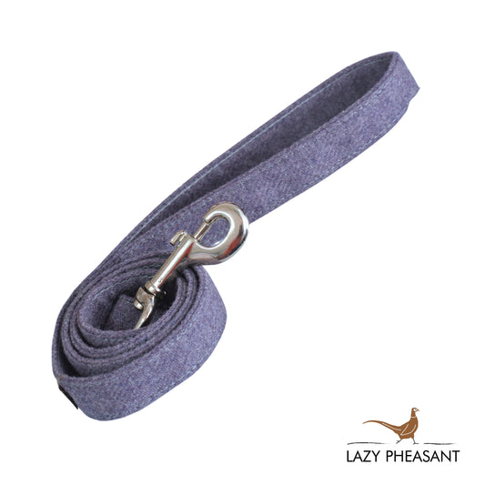 Tweed Dog Lead - Lilac