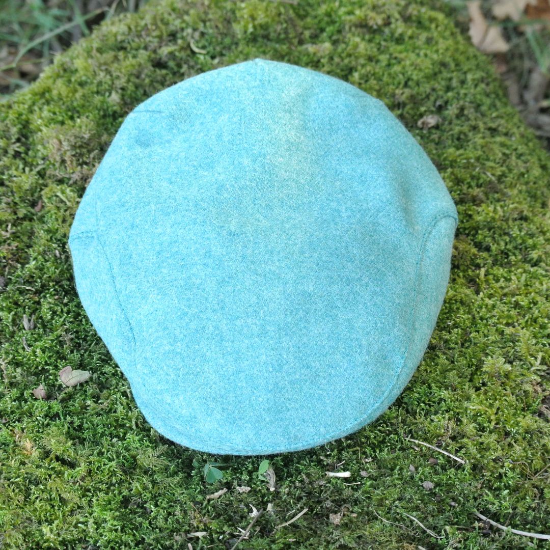 Kids Tweed Flat Cap - Turquoise