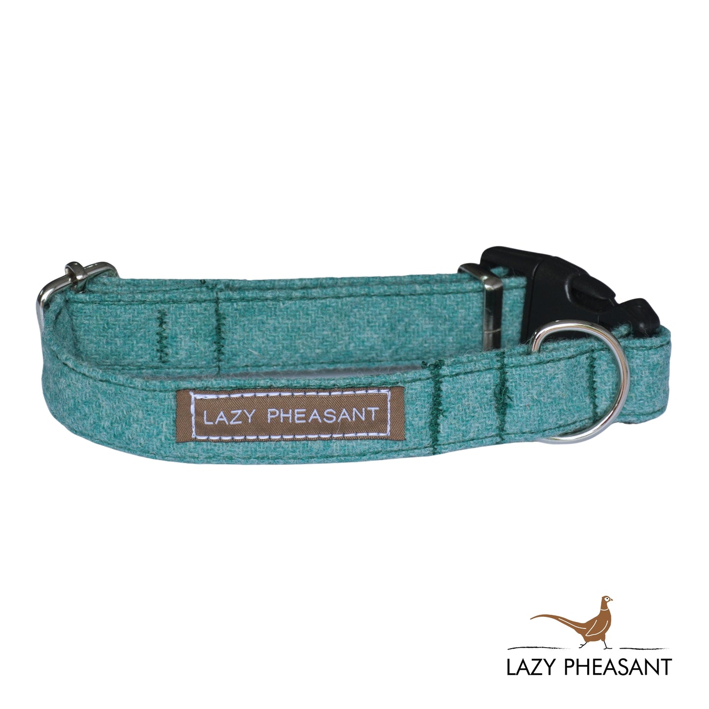 Tweed Dog Collar - Turquoise