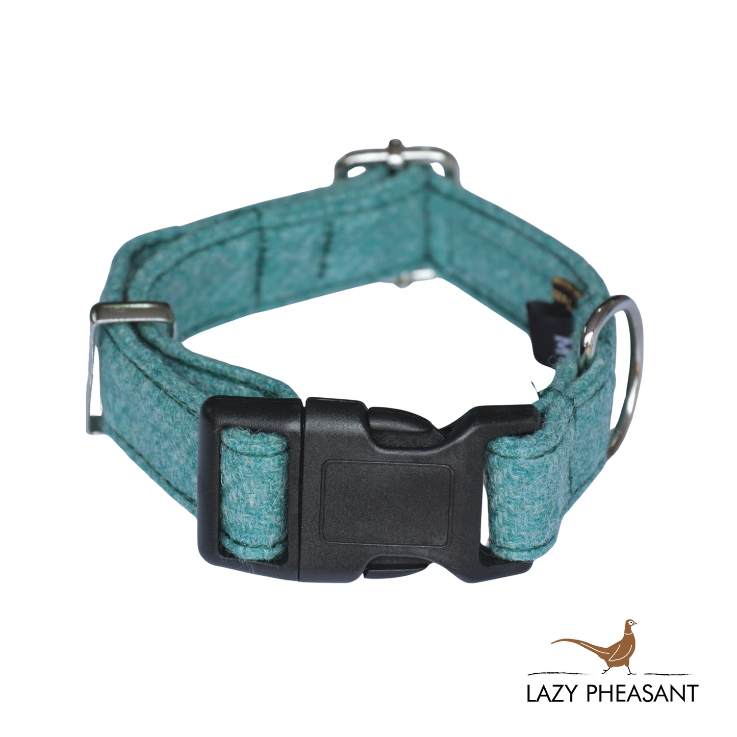 Tweed Dog Collar - Turquoise