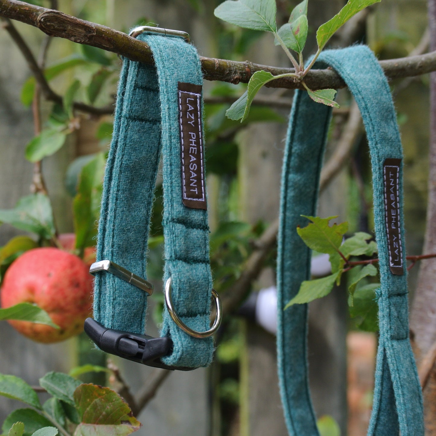 Tweed Dog Lead - Turquiose