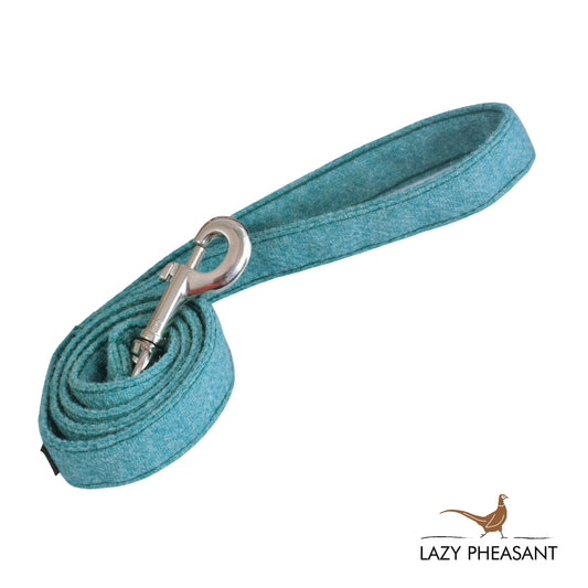 Tweed Dog Lead - Turquiose