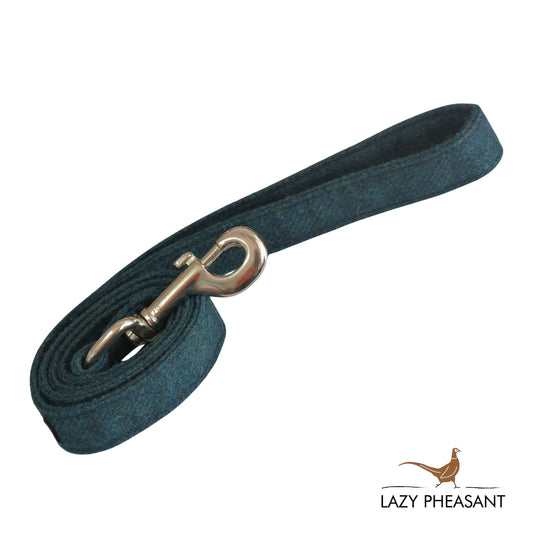 Tweed Dog Lead - Teal
