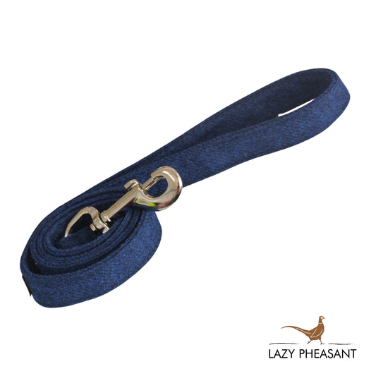 Tweed Dog Lead - Midnight Blue