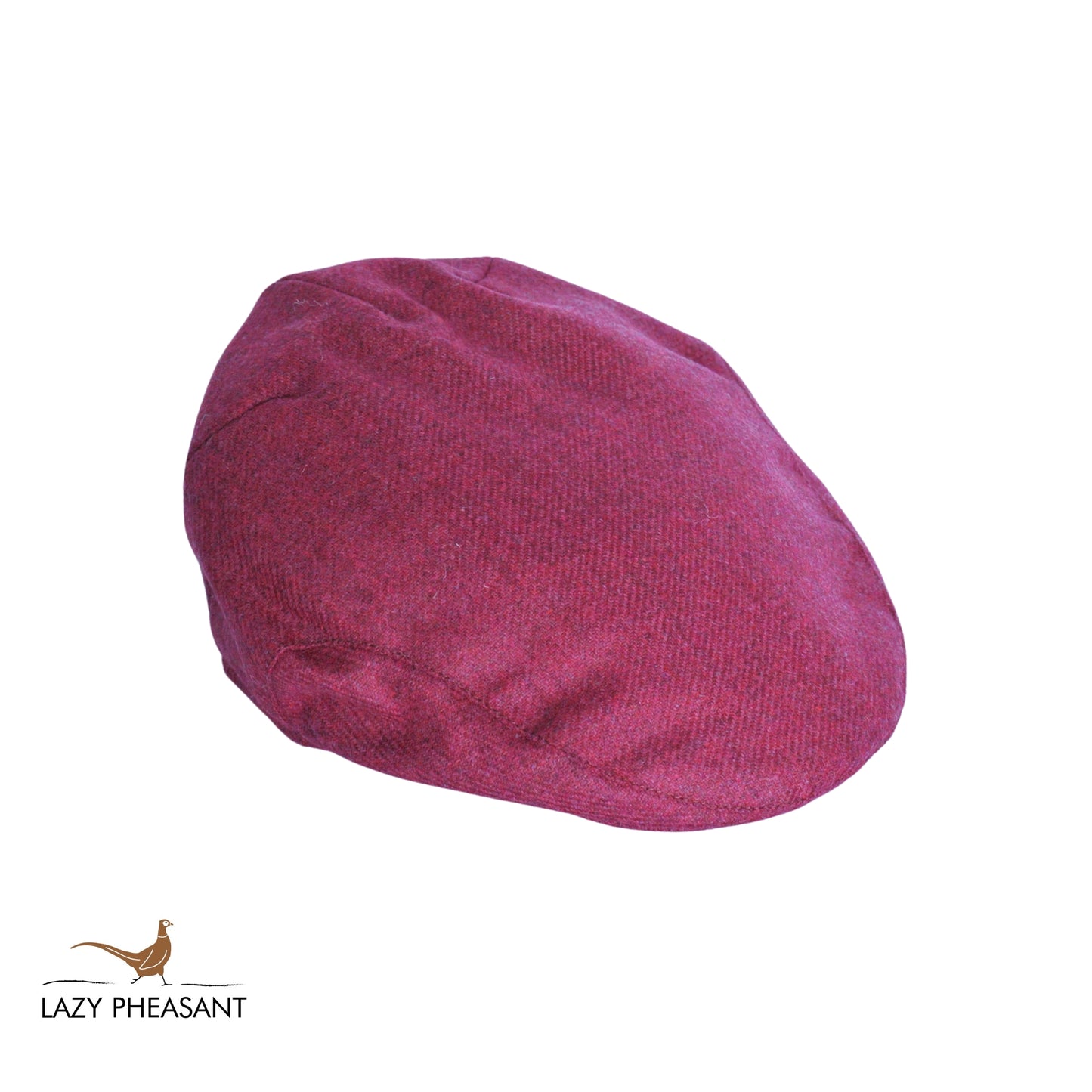 Tweed Flat Cap - Raspberry