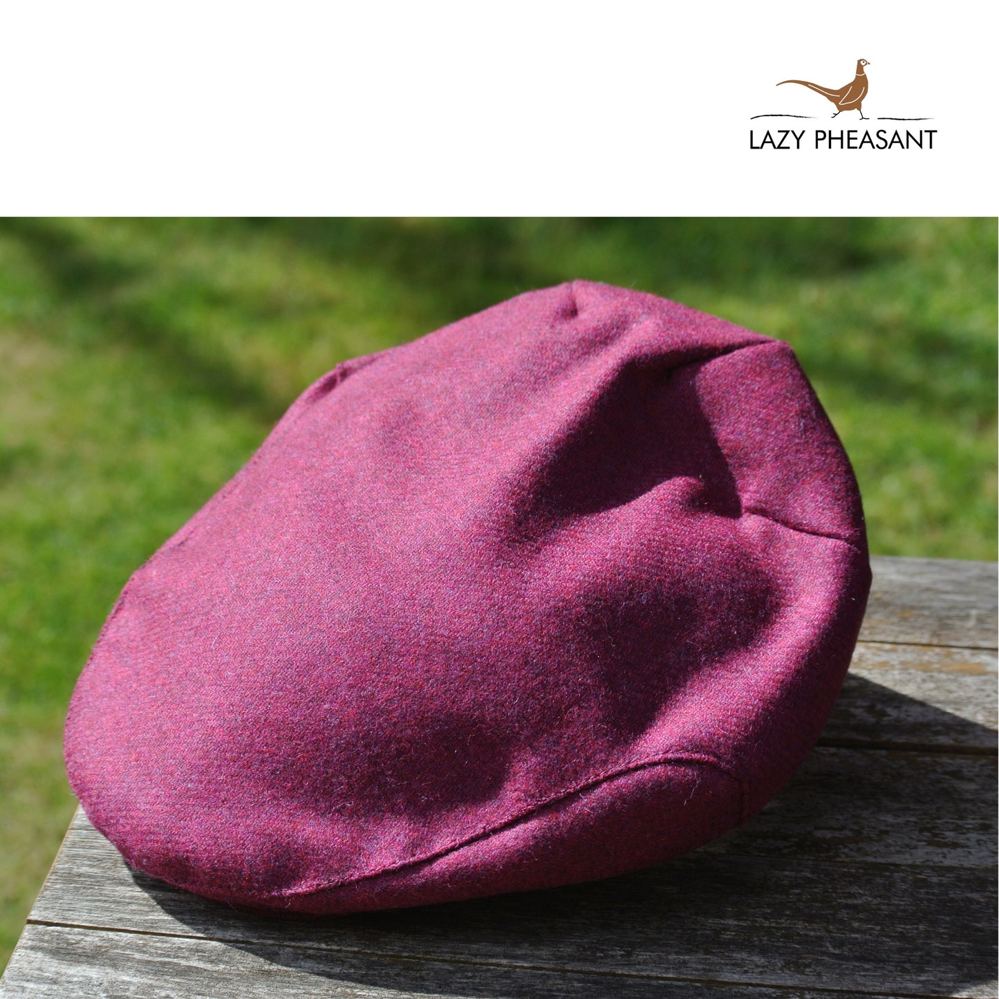 Tweed Flat Cap - Raspberry