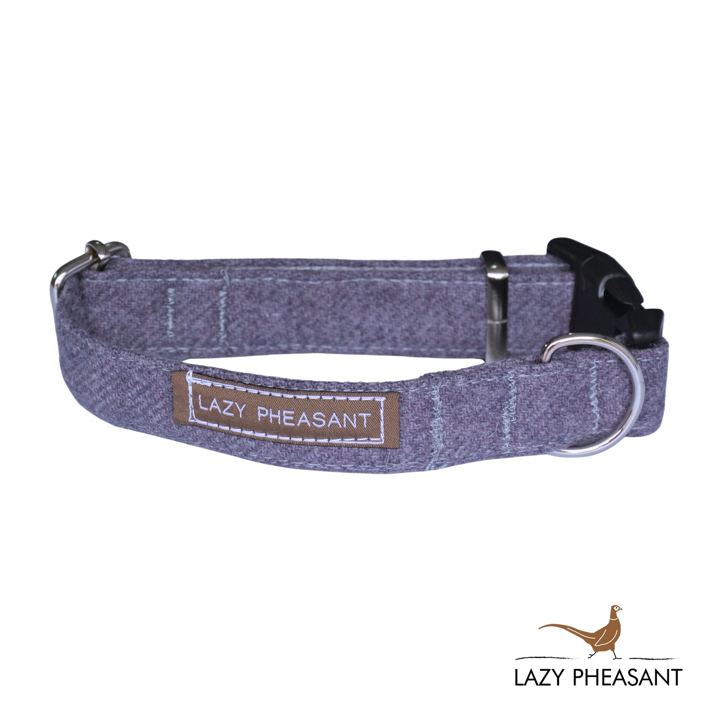 Tweed Dog Collar - Lilac