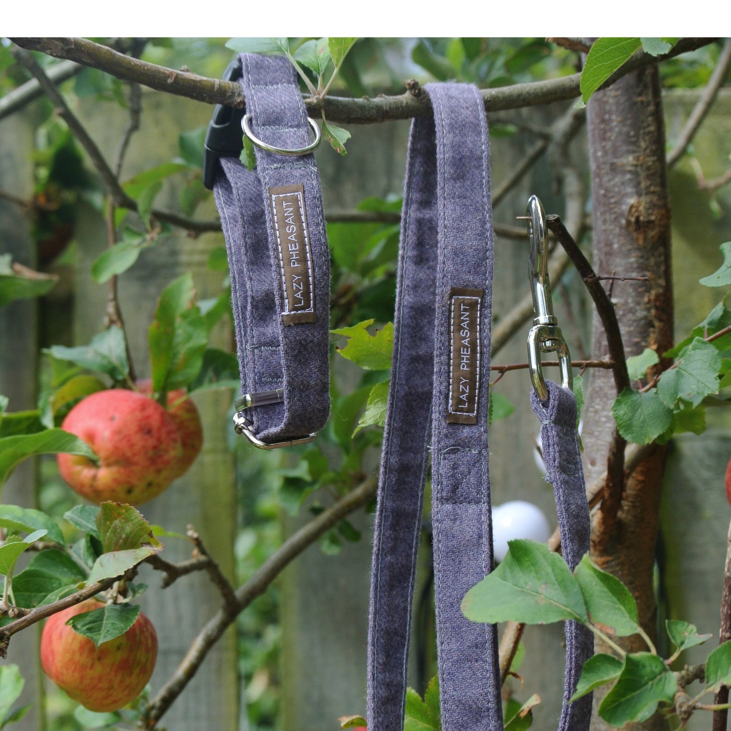 Tweed Dog Collar - Lilac