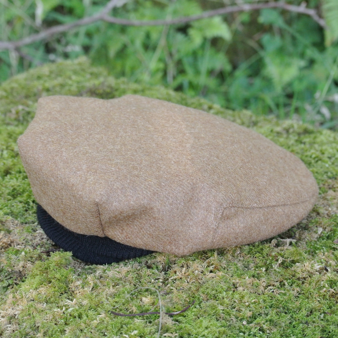 Kids Tweed Flat Cap - Tan