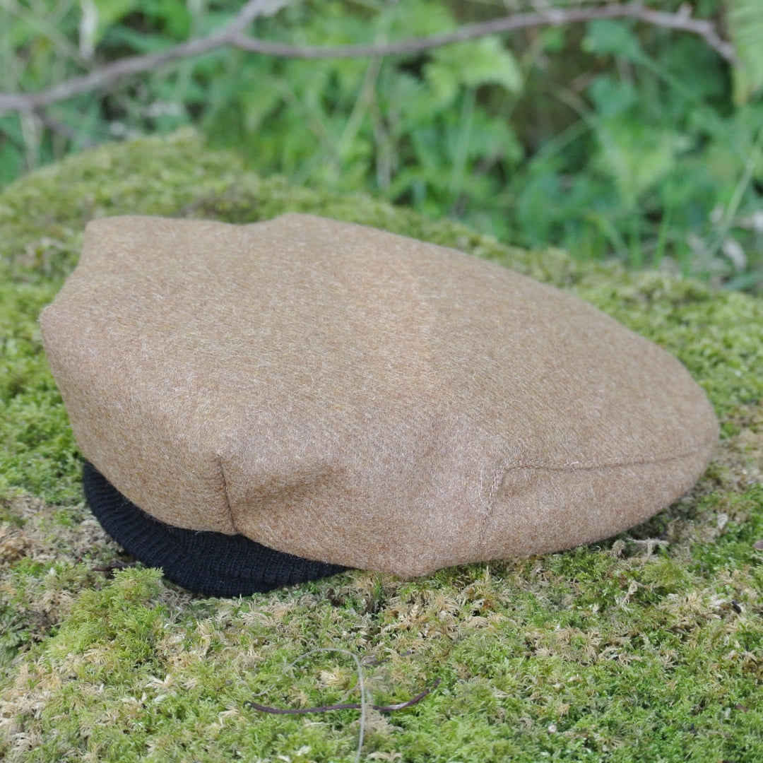 Kids Tweed Flat Cap - Camel