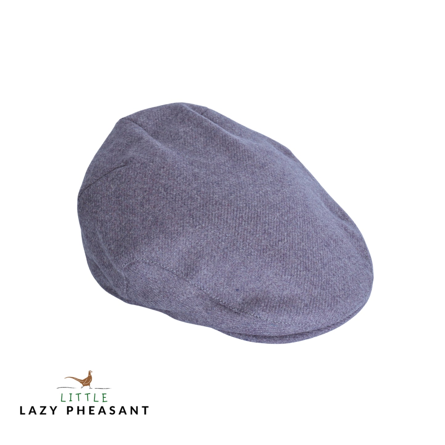 Kids Tweed Flat Cap - Lilac