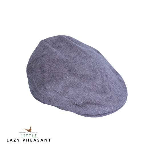 Kids Tweed Flat Cap - Lilac