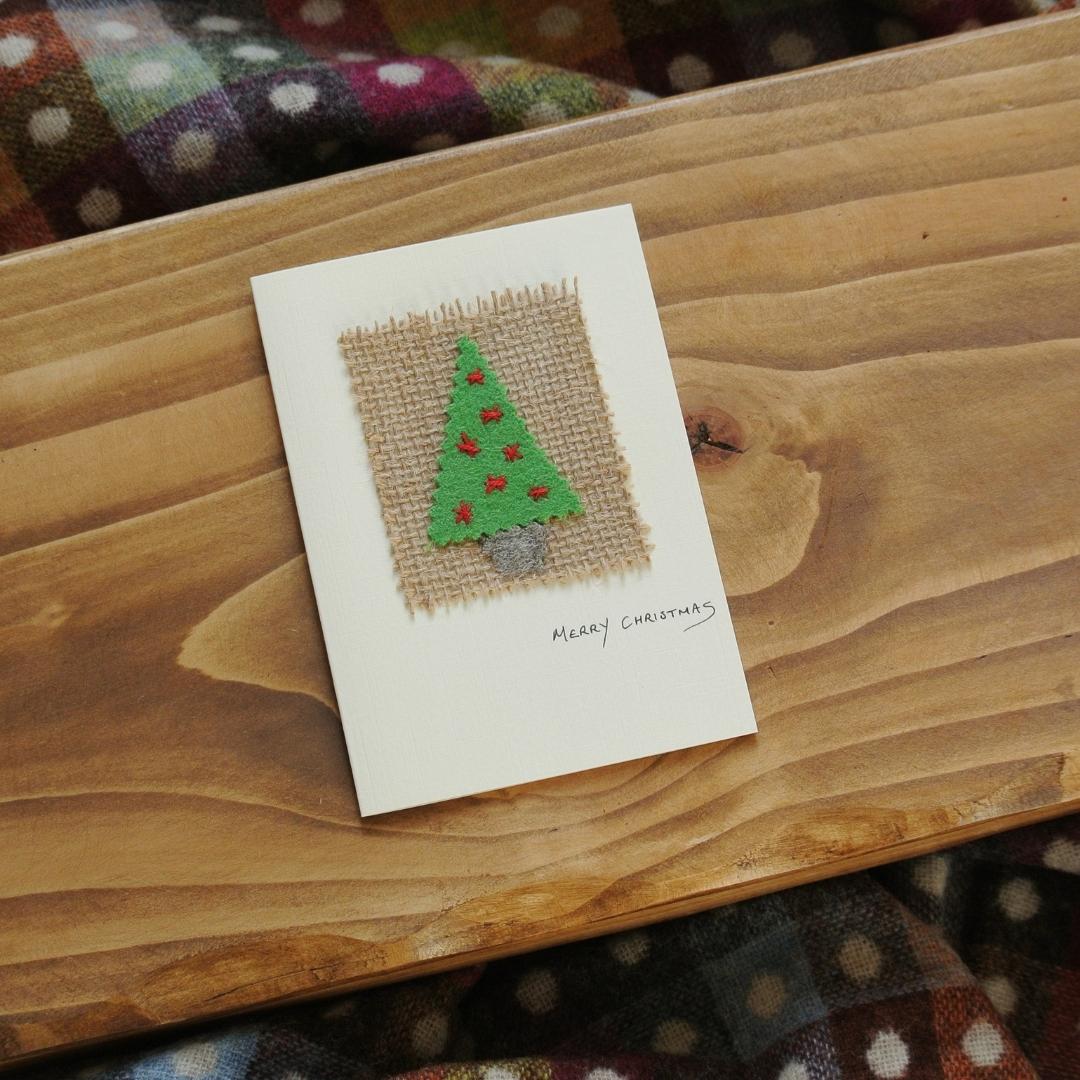 Handmade Christmas Cards - Green Trees
