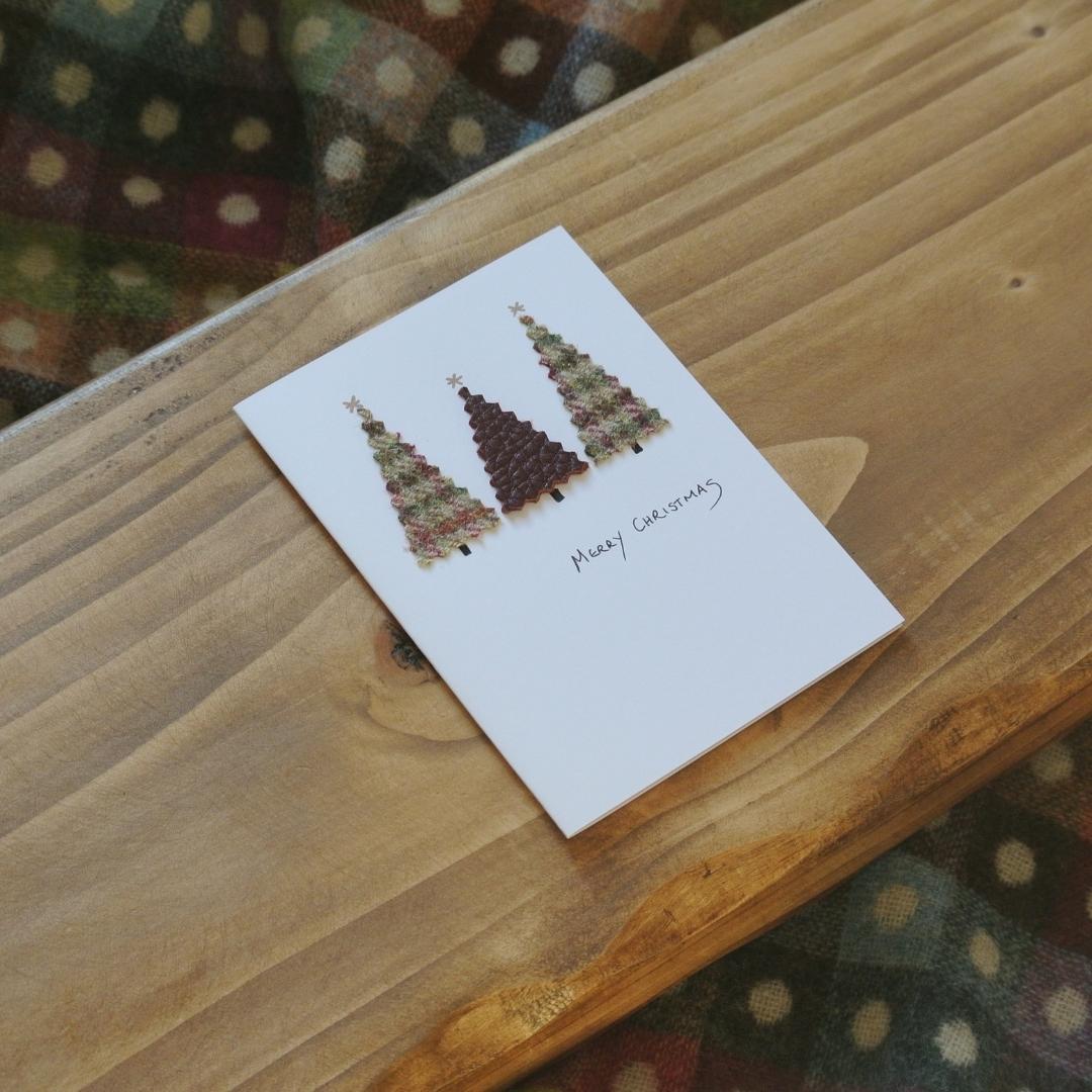 Handmade Christmas Cards - Tweed Trees