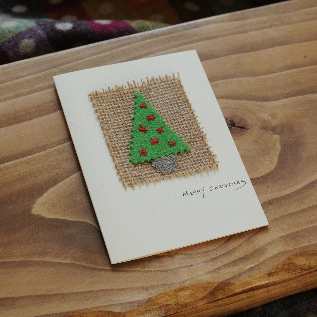 Handmade Christmas Cards - Green Trees