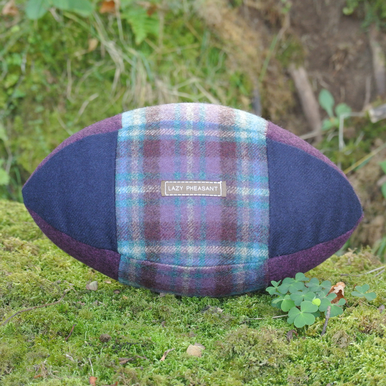 Rugby Ball Cushion - Thistle