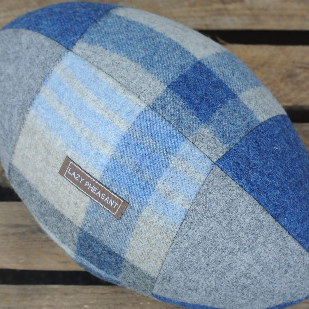 Rugby Ball Cushion - Blues