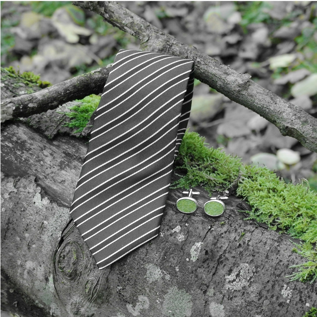 Wool Cufflinks - Green