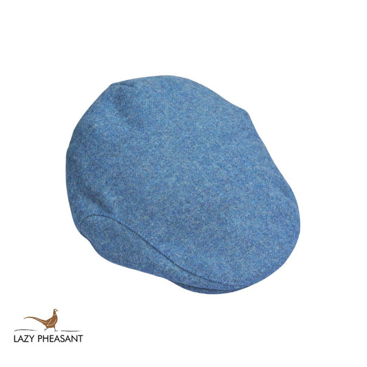 Tweed Flat Cap - Blue