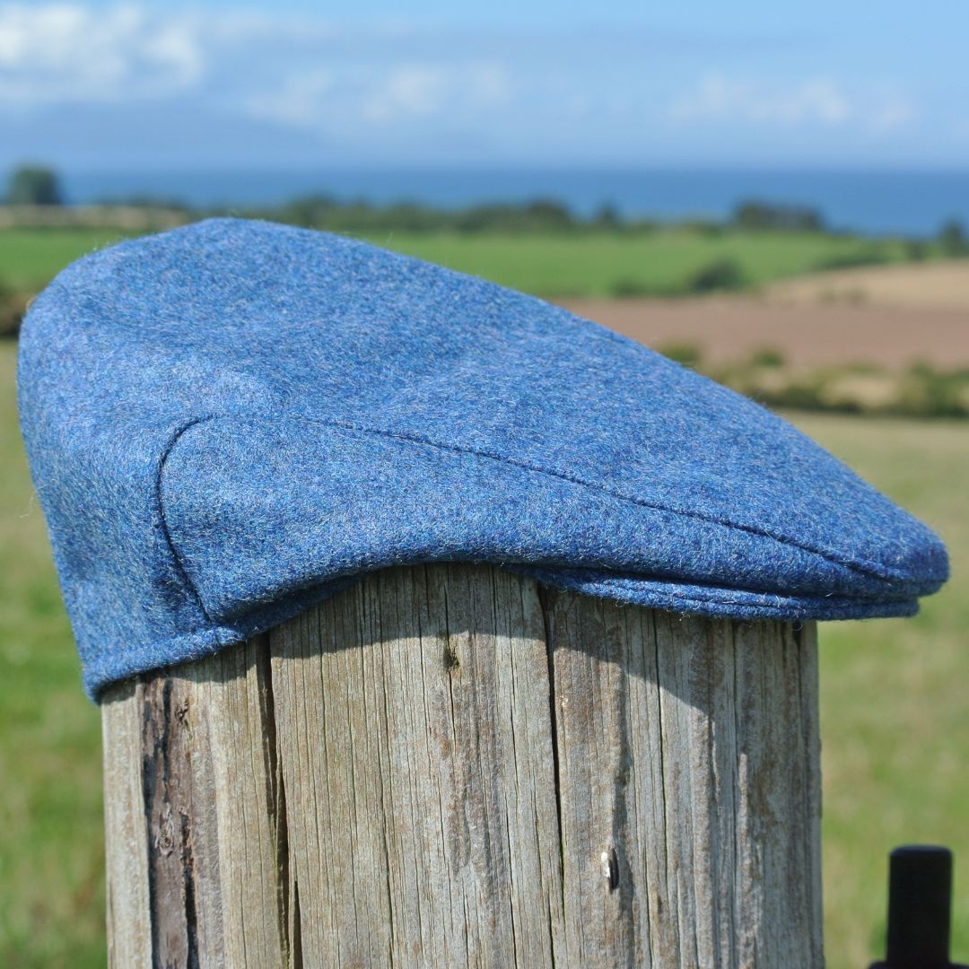 Tweed Flat Cap - Blue