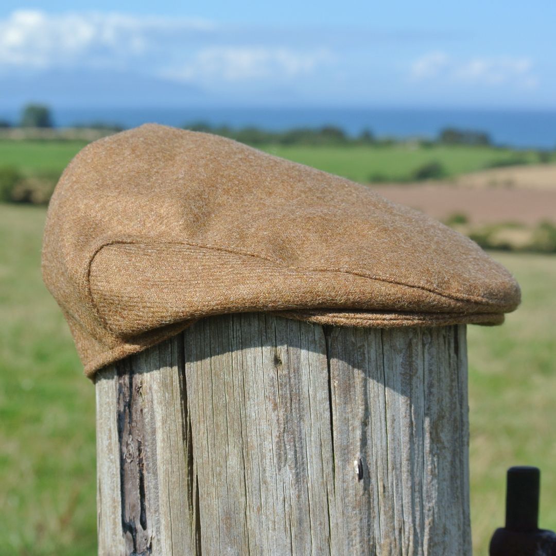 Tweed Flat Cap - Camel