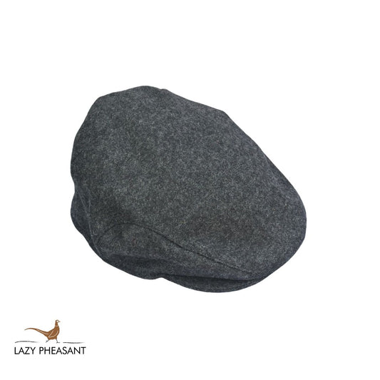 Tweed Flat Cap - Charcoal
