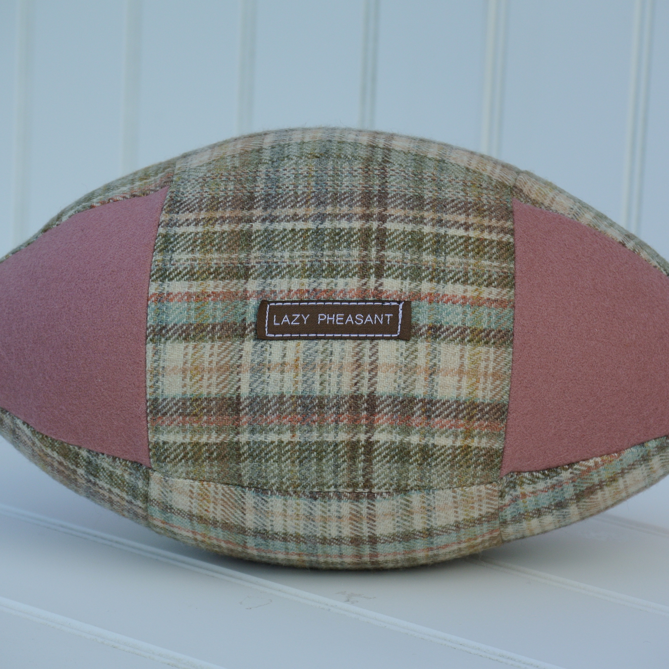 Rugby Ball Cushion - Belgravia - Mulberry Home